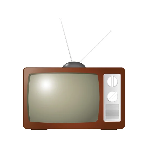 Tv televisión vintage icono retro. Gráfico vectorial — Vector de stock