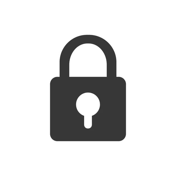 Candado icono de protección del sistema de seguridad. Gráfico vectorial — Vector de stock