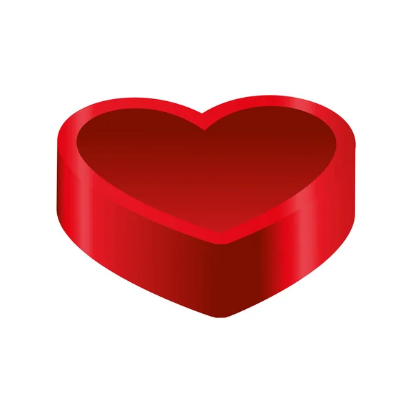 Heart box love romantic passion icon. Vector graphic — Stock Vector