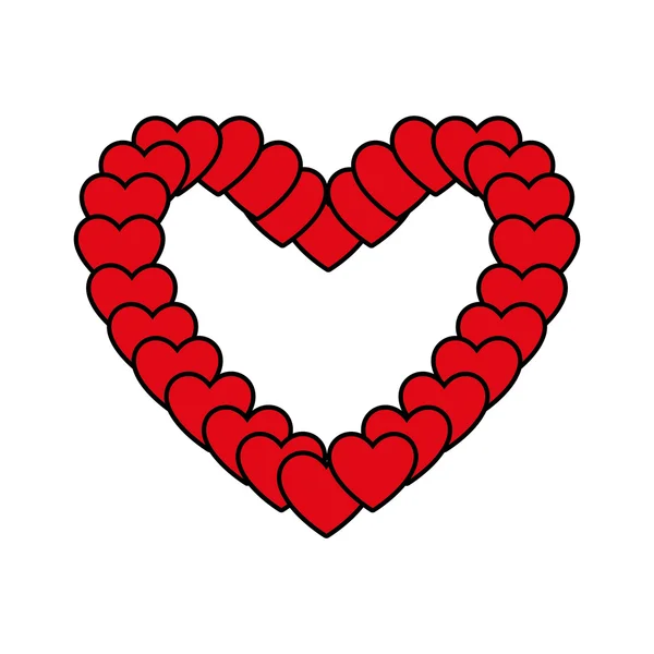 Corazón amor romántico pasión icono. Gráfico vectorial — Vector de stock