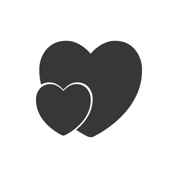 Corazón amor romántico pasión icono. Gráfico vectorial — Vector de stock