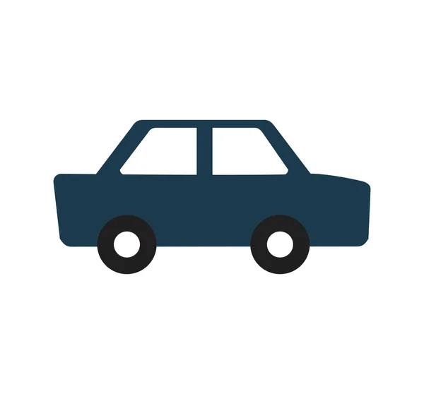 Auto coche azul icono de transporte. Gráfico vectorial — Vector de stock