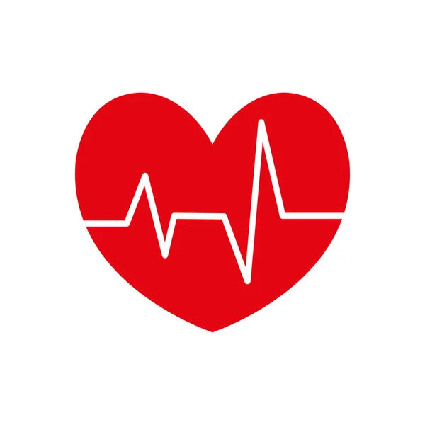 Icona della cardiologia cardiaca. Grafico vettoriale — Vettoriale Stock