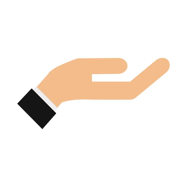 Human hand palm gesture icon. Vector graphic — Stock Vector