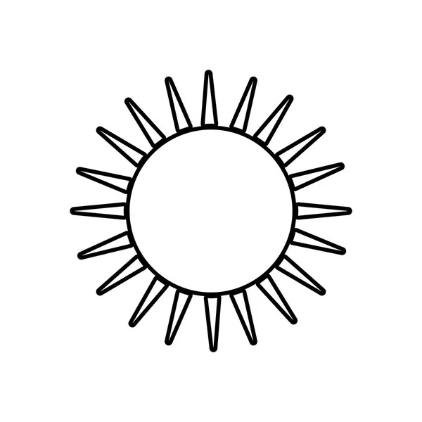 Sunny silhouette sun abstract icon. Vector graphic — Stock Vector