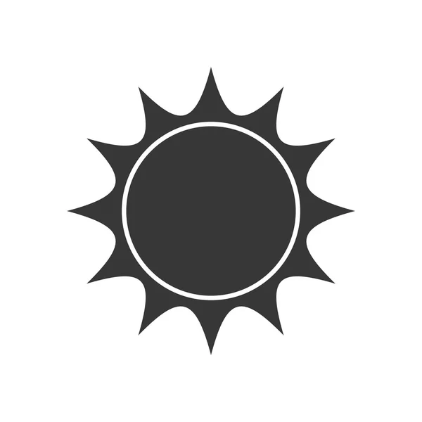 Zonnige silhouet zon abstracte pictogram. Vectorafbeelding — Stockvector