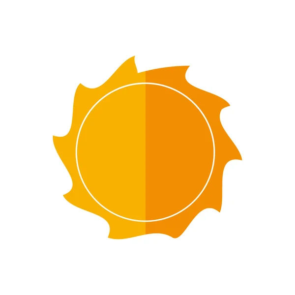 Güneşli güneş soyut güneş simgesi. Vektör grafiği — Stok Vektör