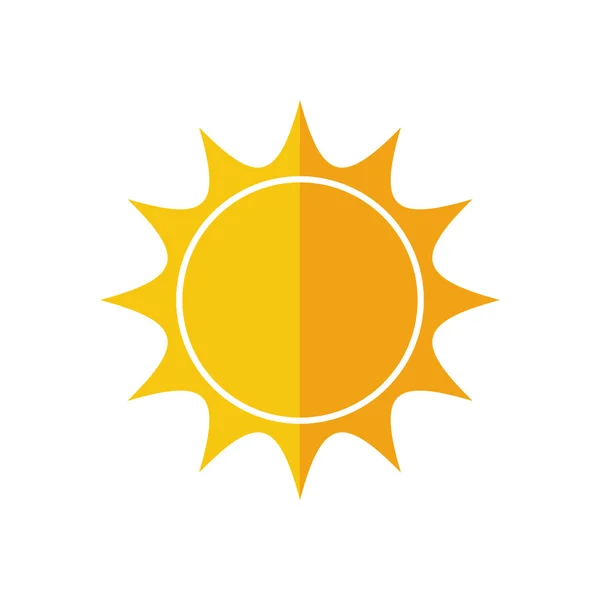 Sonnige Sonne abstrakter Sonnenschein Ikone. Vektorgrafik — Stockvektor