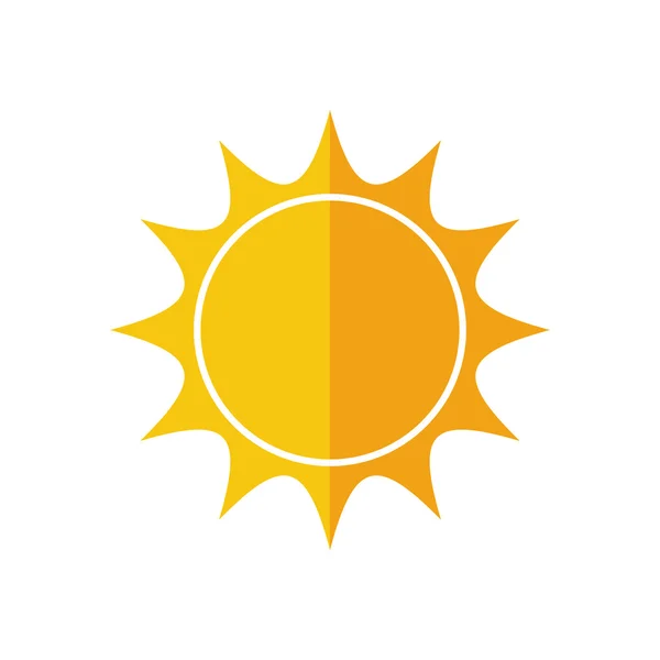 Zonnige zon abstracte sunshine pictogram. Vectorafbeelding — Stockvector