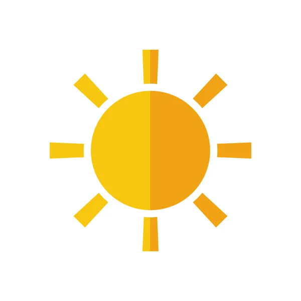 Ηλιόλουστο αφηρημένη ηλιοφάνειας εικονίδιο με τον ήλιο. Διανυσματικό γραφικό — Διανυσματικό Αρχείο