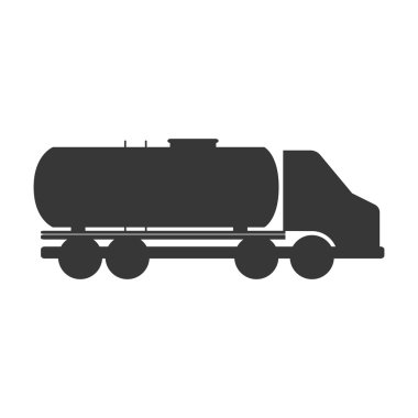 kamyon taşımacılığı teslim simgesi. Vektör grafiği