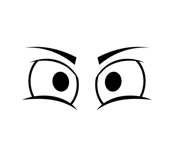 Auge wütend Blick Vision optisches Symbol. Vektorgrafik — Stockvektor