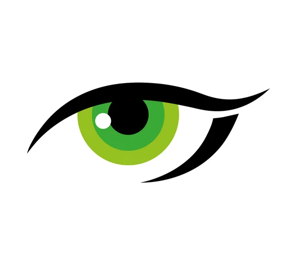 Глаз женский взгляд оптический значок зрения. Векторная графика — стоковый вектор
