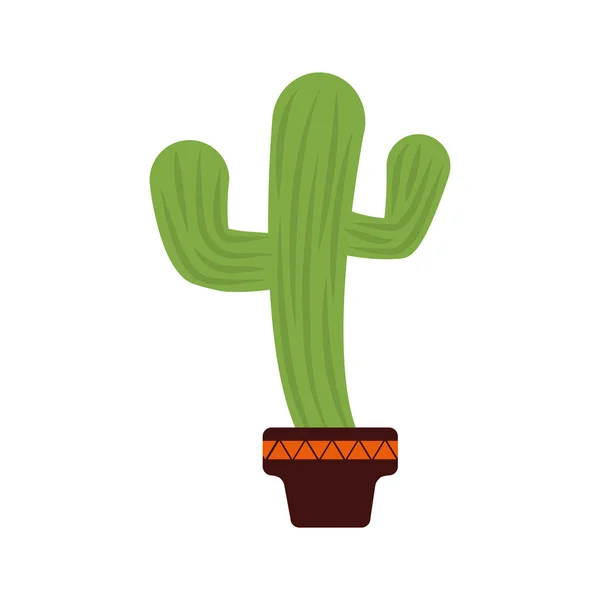Cactus kruka växten grön ikon. Vektorgrafik — Stock vektor