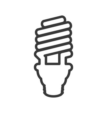 ampul güç enerji teknoloji simgesi. Vektör grafiği