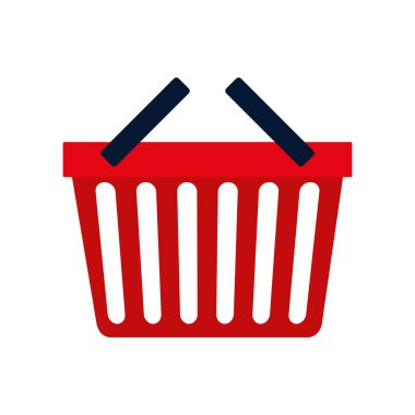 alışveriş sepeti ticaret tüketicilik simgesi. Vektör grafiği