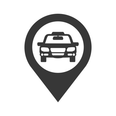 Taksi taşımacılığı otomatik simgesi. Vektör grafiği