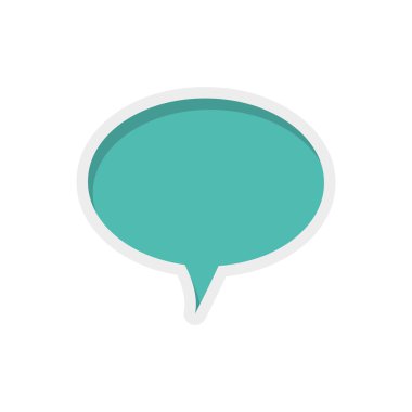 kabarcık ileti iletişim simgesi. Vektör grafiği