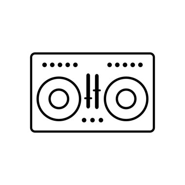 Vinil ekolayzır müzik ses simgesi. Vektör grafiği