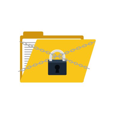 asma kilit güvenlik sistem kutsal kişilerin resmi. Vektör grafiği