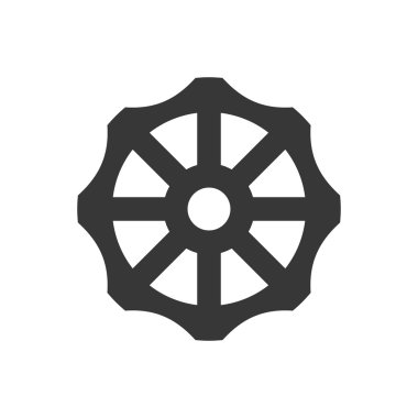 COG dişli makine bölümü simgesi. Vektör grafiği