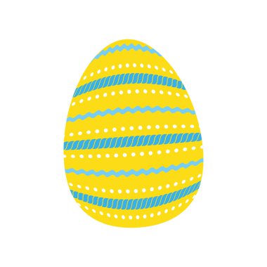 yumurta yaratıcı mutlu Paskalya simgesi. Vektör grafiği