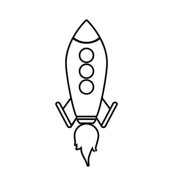 Ícone da ciência da nave espacial. Gráfico vetorial —  Vetores de Stock