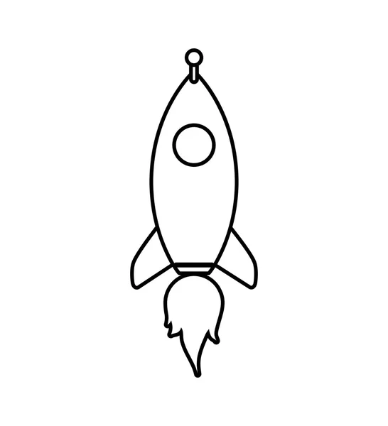 Rakete Raumschiff Wissenschaft Ikone. Vektorgrafik — Stockvektor