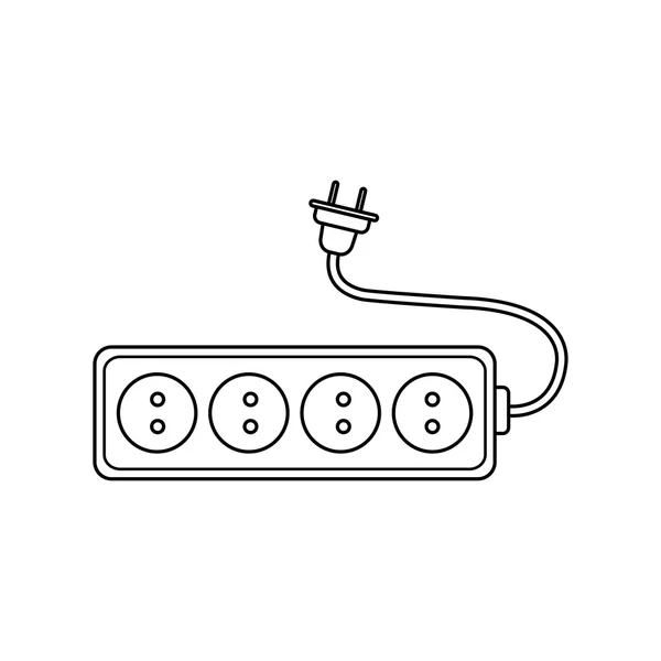 Enchufe icono de tecnología de energía eléctrica. Gráfico vectorial — Archivo Imágenes Vectoriales