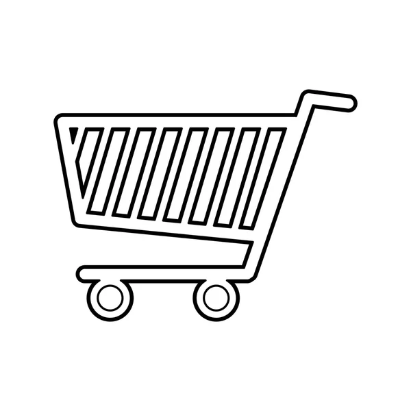 Shopping cart commercio consumismo icona. Grafico vettoriale — Vettoriale Stock