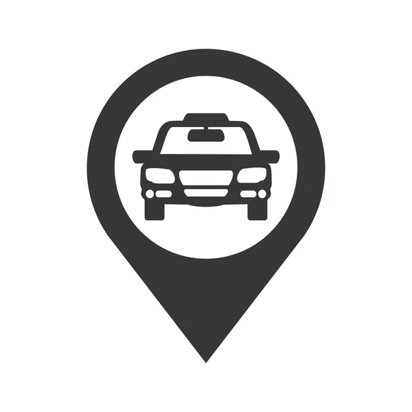 Trasporto taxi icona auto. Grafico vettoriale — Vettoriale Stock