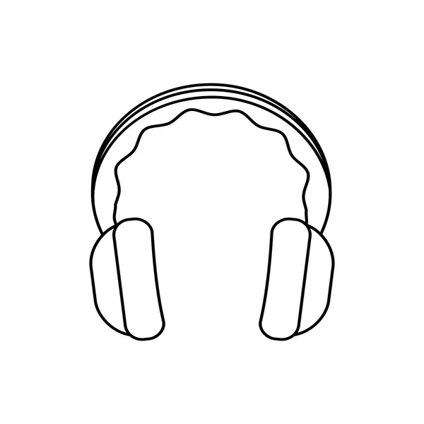 Casque musique mélodie son icône. Graphique vectoriel — Image vectorielle