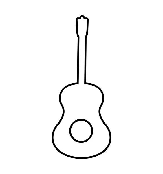 Instrumento de guitarra icono de música. Gráfico vectorial — Vector de stock