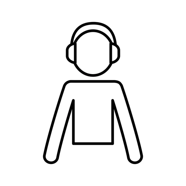 Піктограма музики навушників DJ. Векторна графіка — стоковий вектор