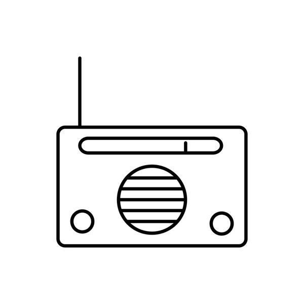 Ikon suara melodi musik radio. Grafik vektor - Stok Vektor
