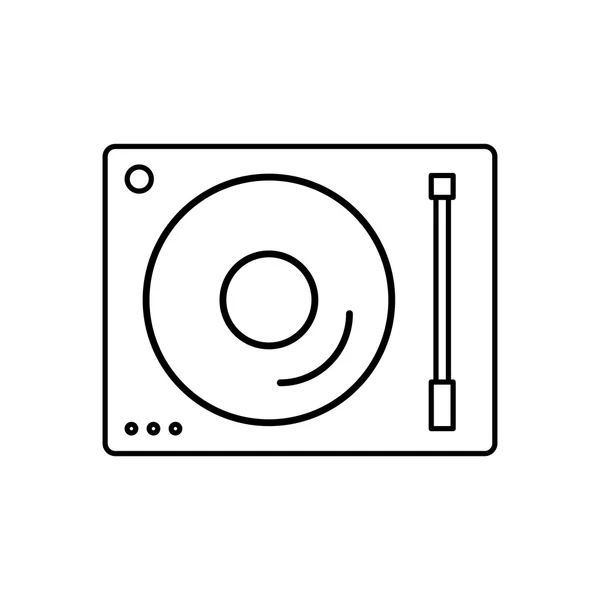 Vinyl equalizer music sound icon. Vector graphic — Stock Vector