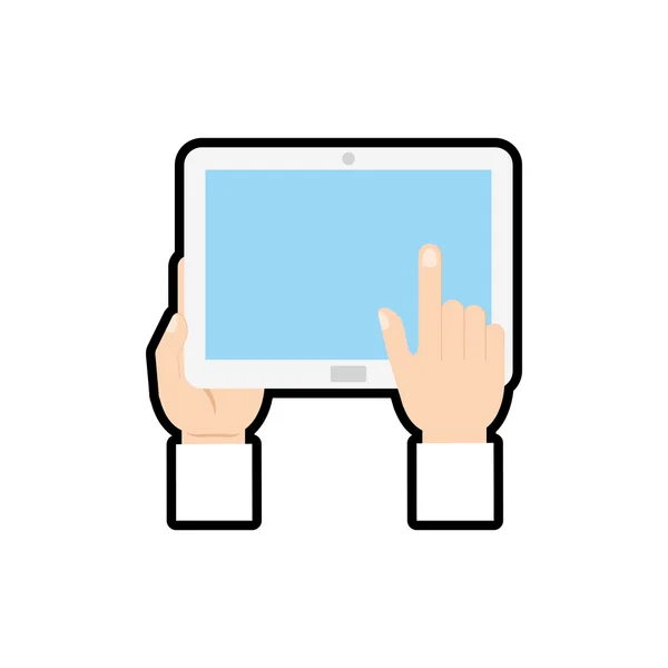 Tablet-Gadget-Display-Technologie-Symbol. Vektorgrafik — Stockvektor