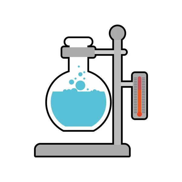 Frasco icono de ciencia de laboratorio. Gráfico vectorial — Archivo Imágenes Vectoriales