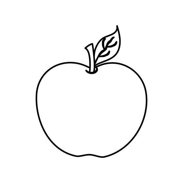 Apple fruit-gezonde voeding-pictogram. Vectorafbeelding — Stockvector