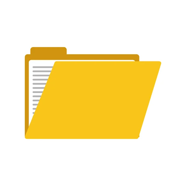 Информация о папке желтый документ значок. Векторная графика — стоковый вектор