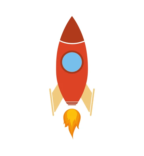 Raketové kosmické lodi science ikona. Vektorové grafiky — Stockový vektor
