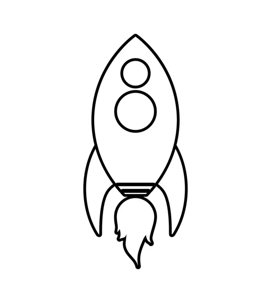 Икона науки о космическом корабле. Векторная графика — стоковый вектор