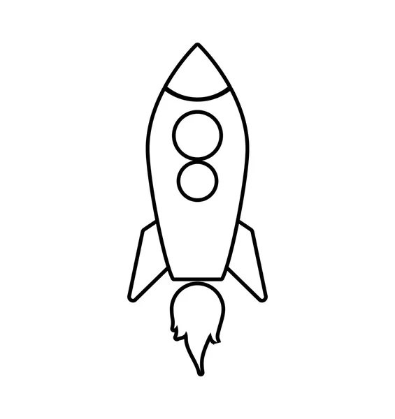 Rocket spaceship science icon. Vector graphic — Stock Vector