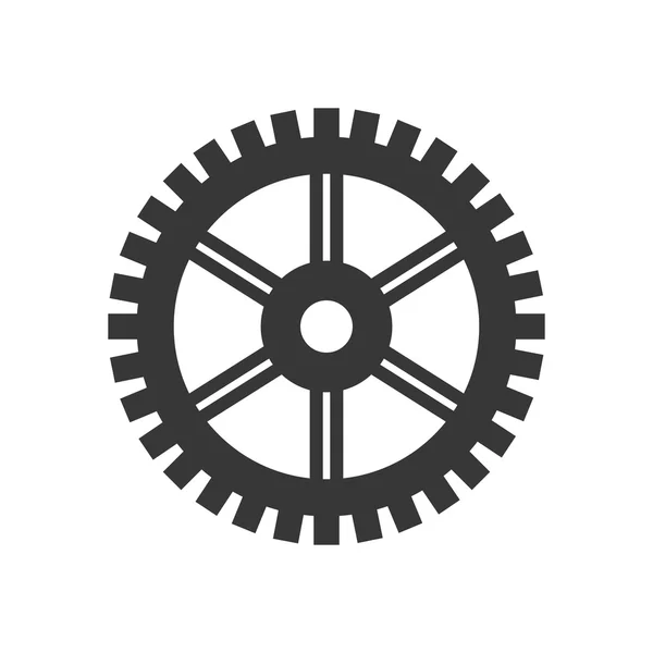 Kogge versnelling machine deel-symbool. Vectorafbeelding — Stockvector