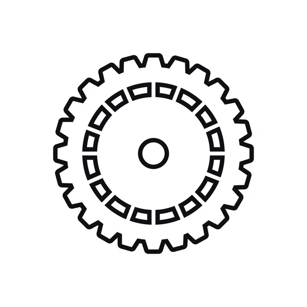 Kogge versnelling machine deel-symbool. Vectorafbeelding — Stockvector