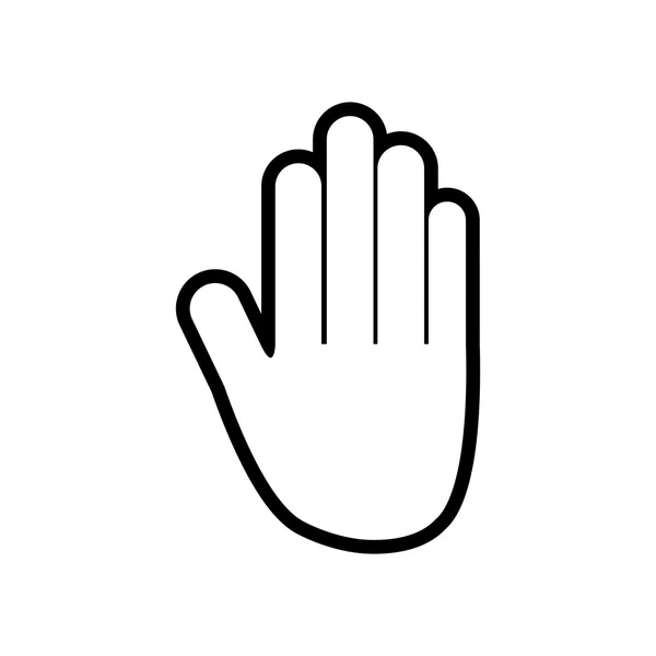 Fingersymbol mit menschlicher Handgeste. Vektorgrafik — Stockvektor