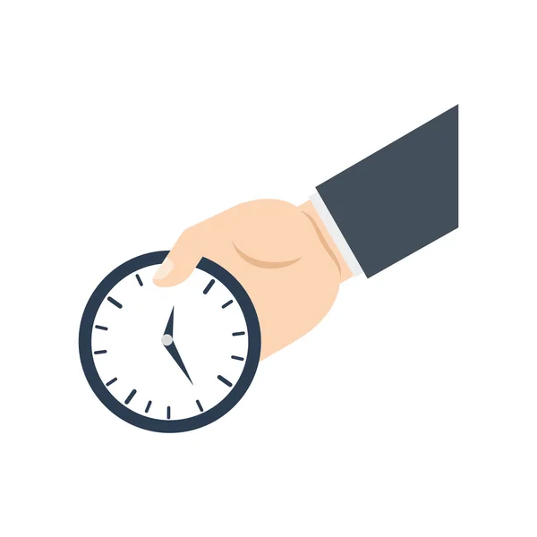 Traditionele klok hand tijdpictogram. Vectorafbeelding — Stockvector