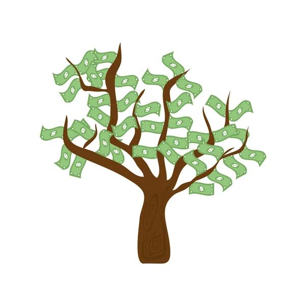Contas árvore dinheiro item financeiro. Gráfico vetorial — Vetor de Stock