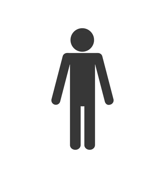 Homme pictogramme masculin silhouette icône. Graphique vectoriel — Image vectorielle