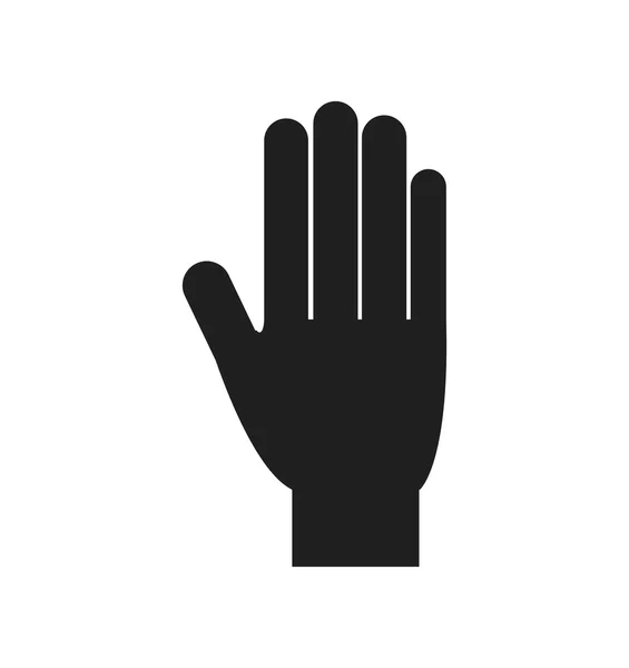 Mão gesto palma dedos ícone. Gráfico vetorial — Vetor de Stock